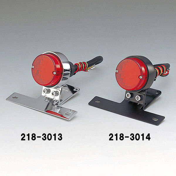 キジマ (KIJIMA) 218-3013 テールランプ ラウンドL メッキ/レッドレンズ 12V23/8W 汎用