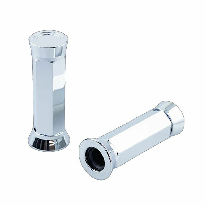 キジマ (KIJIMA) 201-6814 グリップ アルミヘキサゴン2 メッキ 22.2mm/全長：136mm/内長：122mm 非貫通タイプ 左右セット