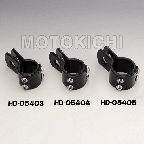 キジマ (KIJIMA) HD-05403 3ピースクランプ 1インチ(25.4mm) ブラック ハーレー他汎用 1個売り