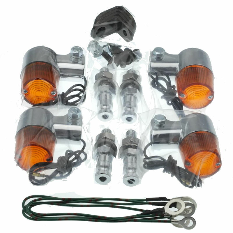 キタコ KITACO 830-0302111 ウインカーキット 丸ミニ ホンダ モンキー12V APE50/100 クローム/オレンジ