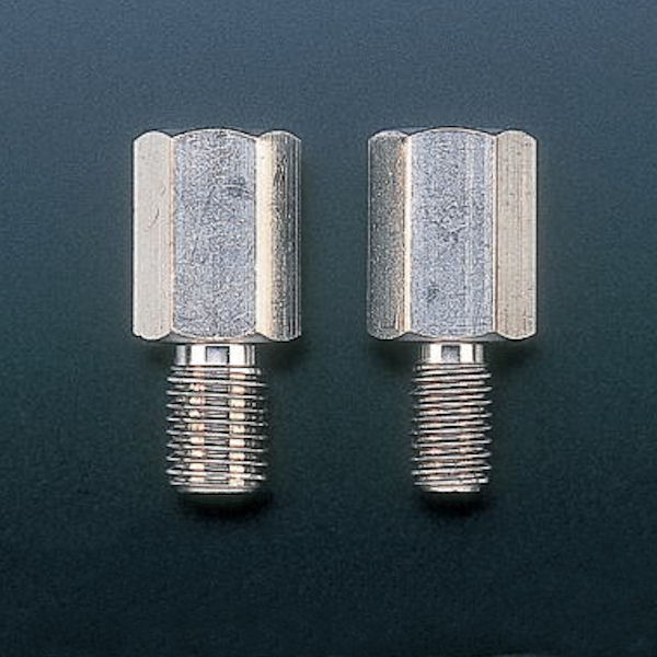 001720 Posh ポッシュ ステンレス ミラーアダプター ミラー側M8逆 → M8正バイク側 1個 汎用