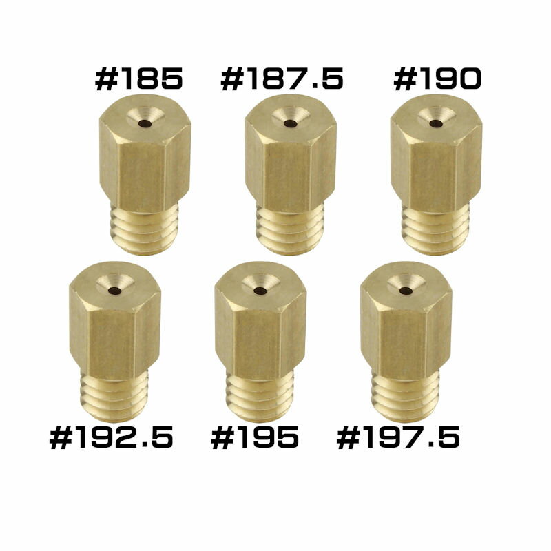 シフトアップ SHIFTUP 800005-MA-10 メインジェットセット ミクニ 六角大 VM26 #185#187.5#190#192.5#195#197.5 VM26 VM20 TV26 FLAT24