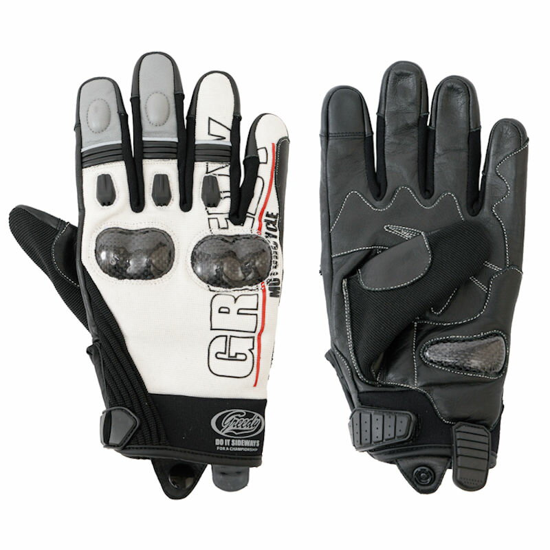 GREEDY GSG-062 STREET RIDING MESH GLOVE ホワイト S～LLサイズ 2025年春夏モデル メッシュグローブ