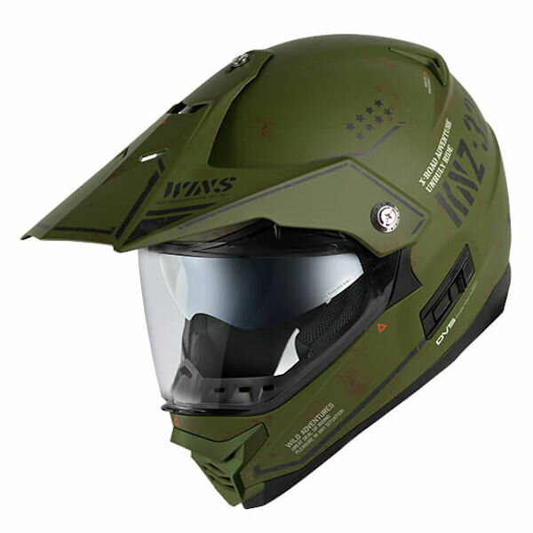WINS X-ROAD2 COMBAT M35 マットアーミーグリーン×ブラック Lサイズ モトクロス トレイル ヘルメット