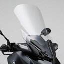 適合車種：YAMAHA XMAX 適合機種コード：BPV2 BPV5 防風効果を高めるハイスクリーン 身体に当たる雨・風を効率よく軽減し、ツーリングや通勤などで快適な走行をサポートします。 サイズ：全長約670mm（STD＋約140mm）全幅約400mm 材質：ポリカーボネート、ハードコート XMAX 23年モデルのパーツはこちらからQ5KYSK145R01 ナックルバイザー