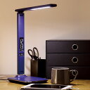 デスクスタンドライト 時計付き GS1701A LED デスクライト 卓上ライト デスクランプ 電気スタンド 学習机 ナイトライト USBポート付き アラーム 時計 led おしゃれ 調光 調色 LED ランプ 青