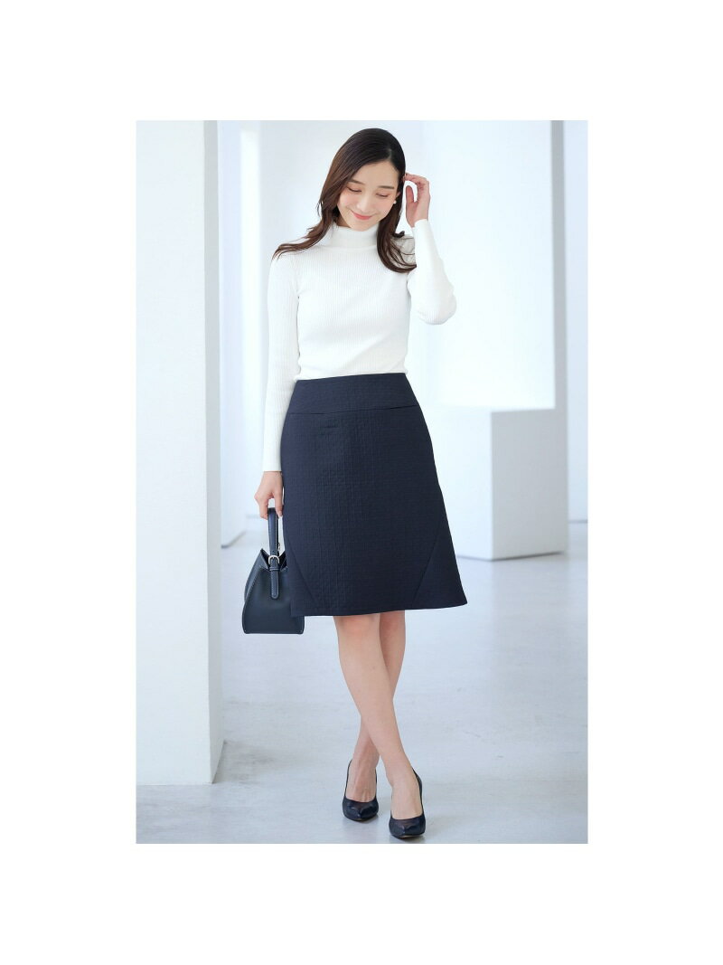 オリジナルキルティングジャガードタックスカート KH0794 Kitamura キタムラ スカート ミディアムスカート ベージュ ネイビー【送料無料】[Rakuten Fashion]