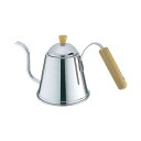 バール ドリップポット 1000ml|青芳製作所|18-8ステンレス|ステンレス|天然木|ウッド|細口|細口ポット|コーヒーポット|直火OK|電磁調理器OK|0...