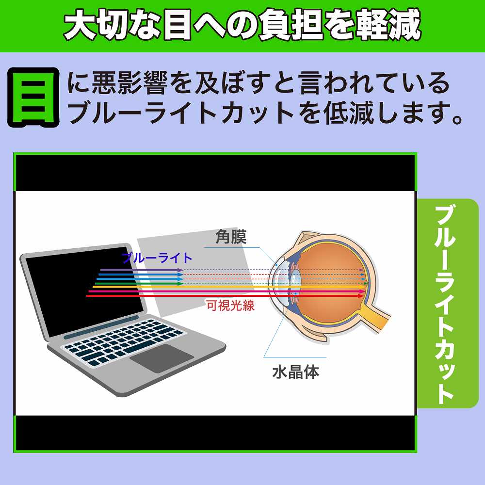 【ポイント2倍】 富士通 LIFEBOOK WC2/F3 (2021年10月モデル) 13.3インチ 16:9 向けの 保護フィルム ブルーライトカット 光沢仕様 2