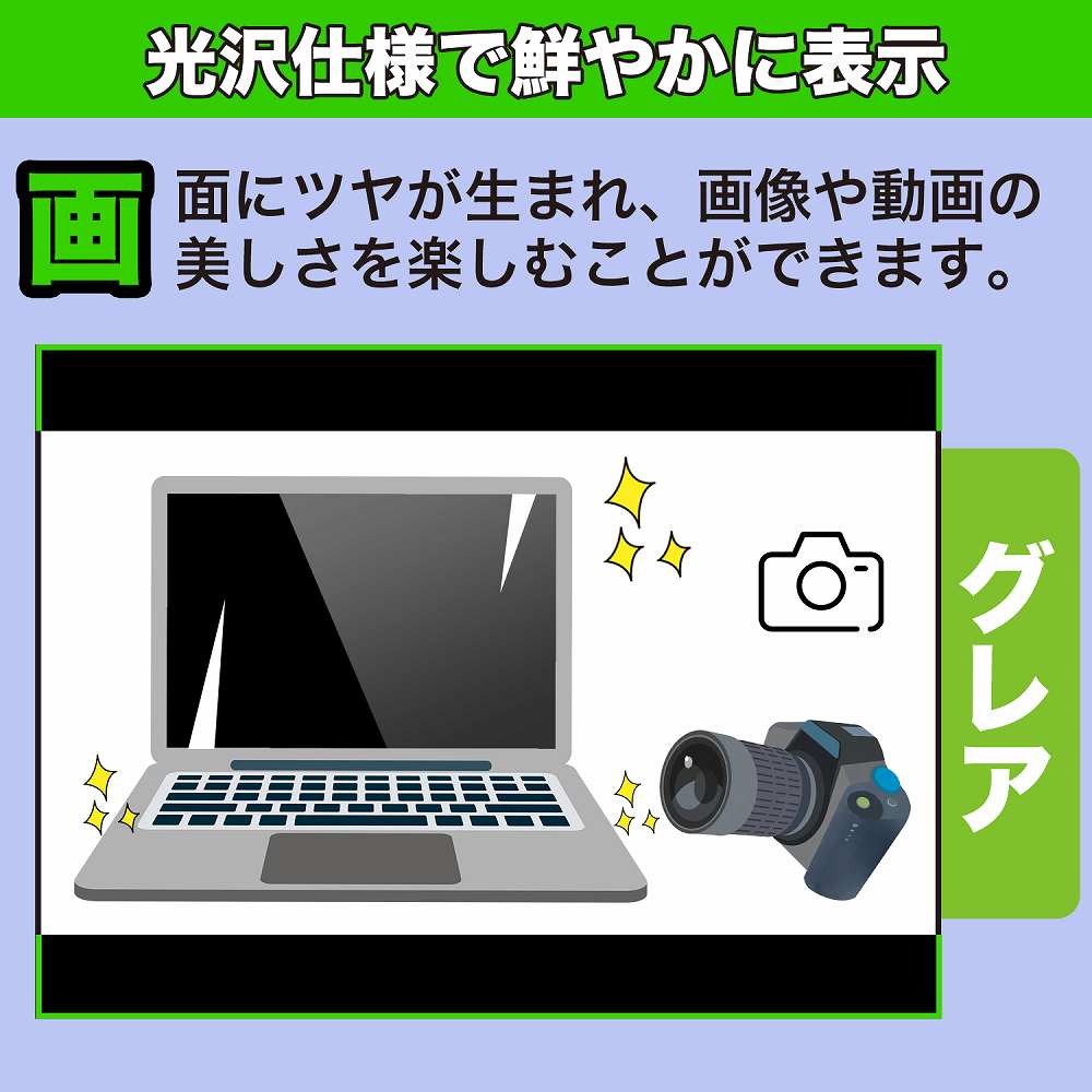 【ポイント2倍】 ASUS Zenbook S 13 OLED UX5304MA 13.3インチ 16:10 向けの 保護フィルム ブルーライトカット 光沢仕様 3