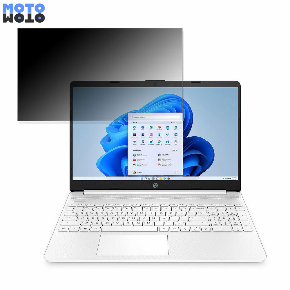 HP 15s-eq3000 15.6インチ 16:9 向けの 覗き見防止 プライバシーフィルター タブ・粘着シール式 ブルーライトカット 保護フィルム アンチグレア