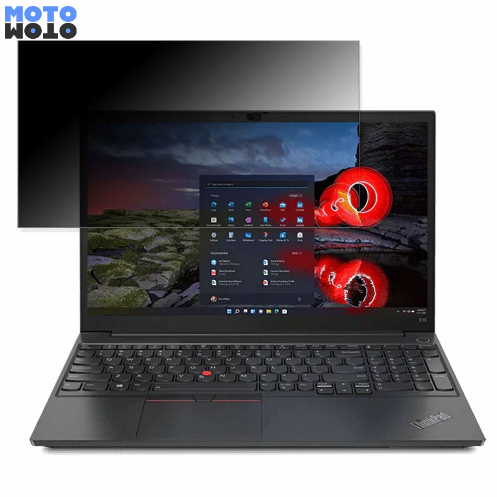 Lenovo ThinkPad E15 Gen 3 15.6インチ 16:9 向けの 覗き見防止 プライバシーフィルター タブ・粘着シール式 ブルーライトカット 保護フィルム アンチグレア