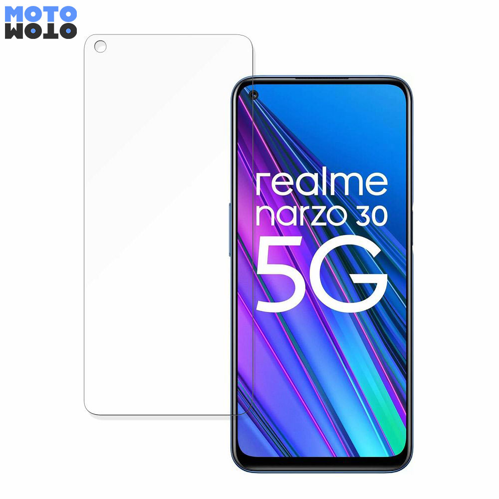 realme narzo 30 5G 向けの 保護フィルム 光沢仕様 ブルーライトカットフィルム 曲面対応 キズ修復 日本製