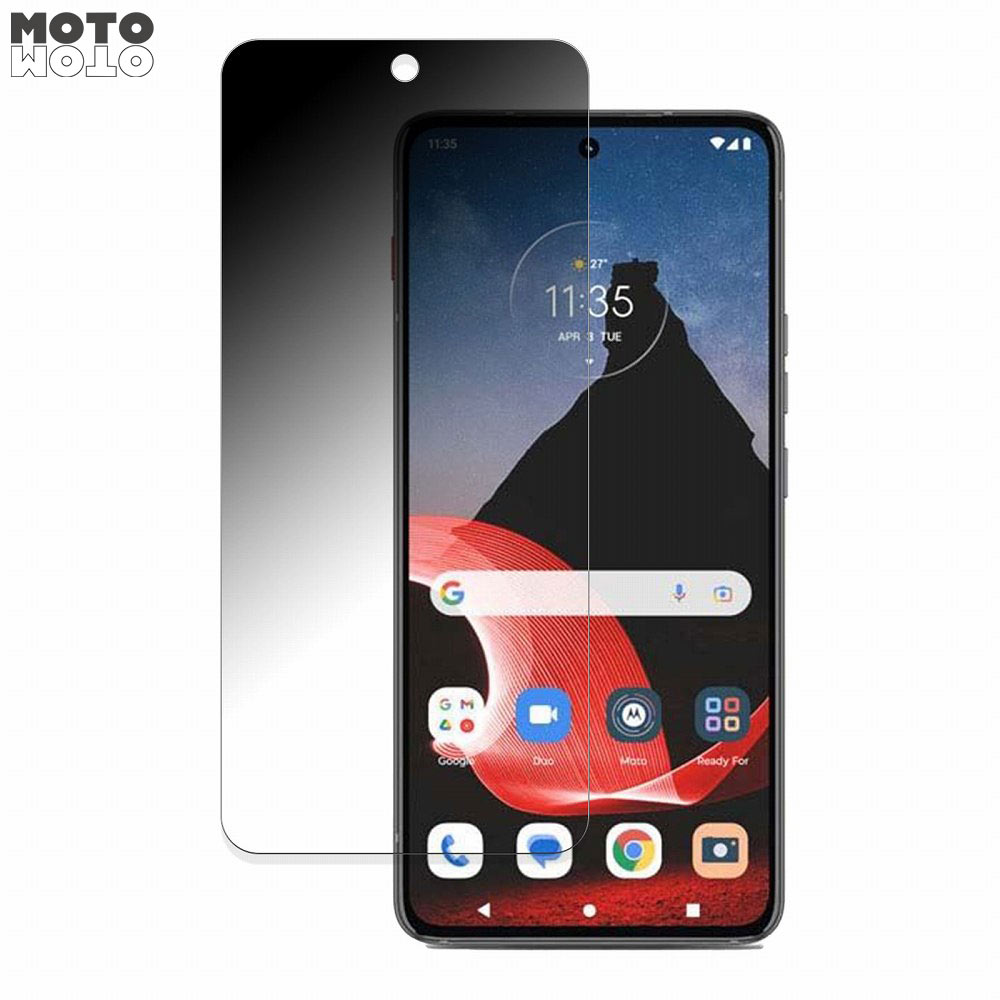 Lenovo ThinkPhone by Motorola 向けの 360度 覗き見防止 フィルム ブルーライトカット 日本製 ●対応機種：Lenovo ThinkPhone by Motorola 6.55インチ ※本商品を貼り付けると、対応機種により、指紋認証ができなくる場合がありますのでご注意ください。 ※実際の商品は、商品画像と比較して、形状(切り抜きの穴の数など)が異なる場合がありますので、あらかじめご了承ください。 (使用上の問題はございません) ●特徴 ◎360度 覗き見防止 ガラス製では左右しか覗き見を防止できないのに対し、PET素材を使用することによって、上下も含めた360度のぞき見防止が可能となっています。。 電車などでも安心して使えるプライバシー保護フィルムです。。 ※画面を使用したバーコード決済などは、画面を明るくしてご使用ください。 ◎ブルーライトカット スマホを長時間利用しても目を守れるように、目に有害なブルーライトは48%、紫外線は99%まで、液晶画面保護フィルムによってカットします。 ◎貼り付け簡単 フィルムは、接着面に気泡が入りにくい特殊な自己吸着タイプとなっています。 素材に柔軟性があるので、貼り付け作業も簡単にできます。 ◎指紋防止 指紋や汚れを防ぎ、画面をしっかり保護します。ホコリが付着しにくい帯電防止仕様です。 清潔な画面を保ちたい方におすすめです。 ◆注意事項 ※フィルムのサイズに関しては、フィルムの剥がれや浮き上がりを防止し、いろいろなタイプのケースと干渉せずに使えるようにするため、若干の余裕を持たせるようにしている場合がございます。 ※色あいなど画像と若干の違いがある場合があります。あらかじめご了承ください。 ◆品質保証 商品到着時、ご注文と異なる商品が届いた場合や、初期不良などがある場合、1か月以内にメールにてご連絡ください。 商品のお取り換え、もしくはご返金をさせていただきます。