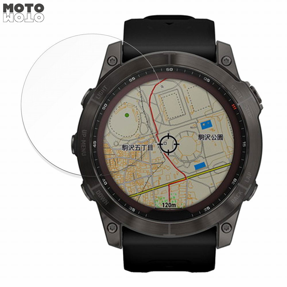 保護フィルム GARMIN fenix 7X Sapphire Dual Power 向けの ブルーライトカット フィルム 曲面対応 アンチグレア 日本製