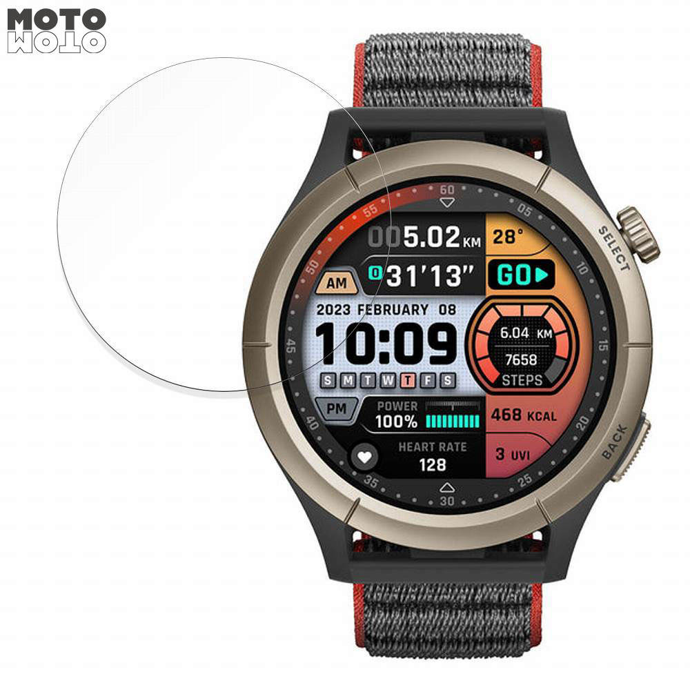 保護フィルム Amazfit Cheetah Pro 向けの ブルーライトカット フィルム 9H高硬度 アンチグレア 日本製