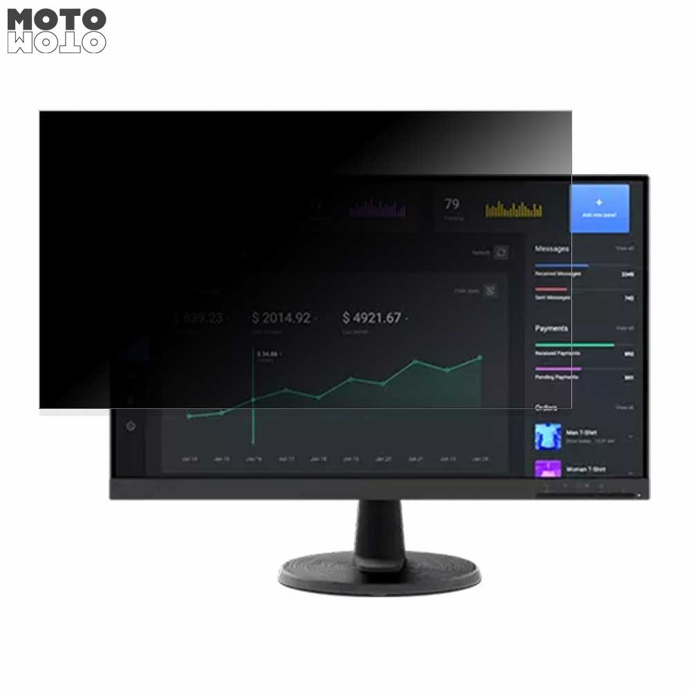 Lenovo Lenovo D24-40 向けの 23.8インチ 16:9 覗き見防止 プライバシーフィルター ブルーライトカット 保護フィルム アンチグレア タブ・粘着シール式