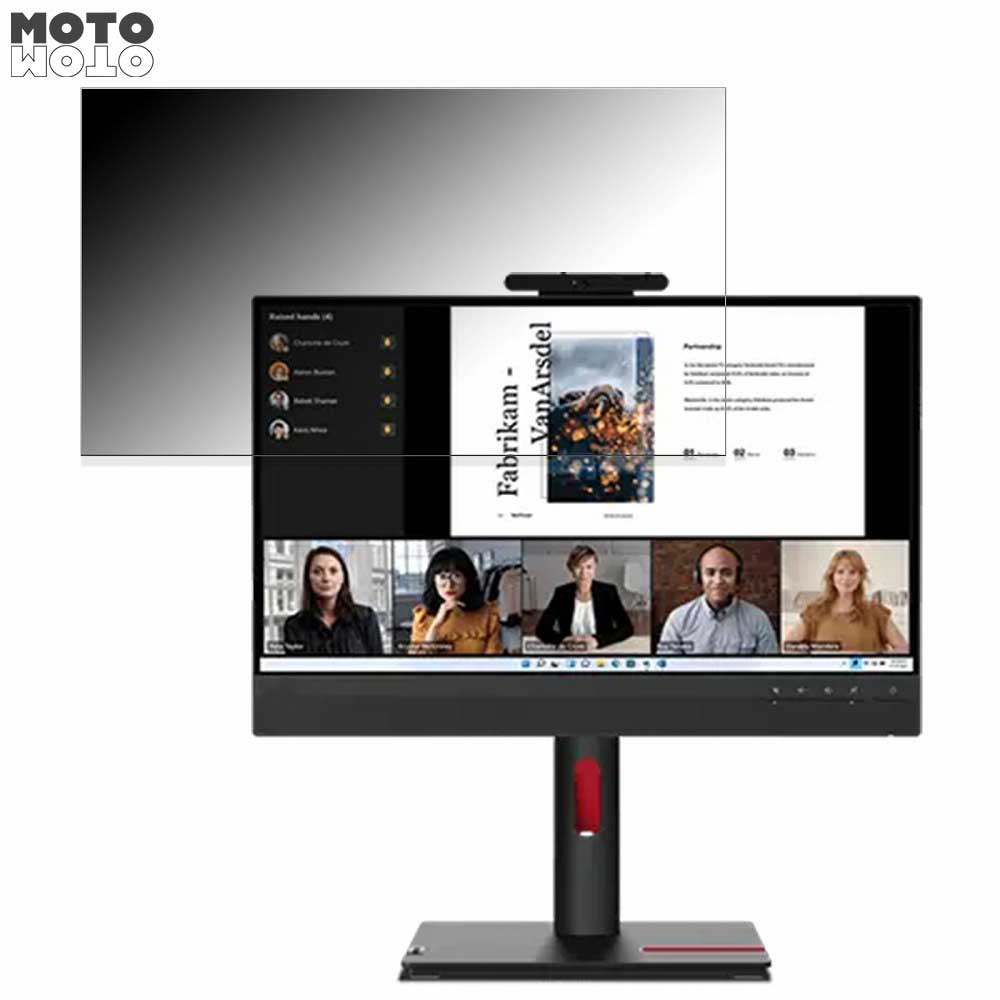 Lenovo ThinkCentre Tiny-in-One 22 Gen5 向けの 21.5インチ 16:9 覗き見防止 プライバシーフィルター ブルーライトカット 保護フィルム アンチグレア タブ 粘着シール式