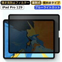 iPad Pro 12.9 2022 第6世代 M2 / 第5世代 / 第4世代/ 第3世代 向けの 横向タイプ 覗き見防止 着脱式 プライバシーフィルター ブルーライトカット保護フィルム 反射防止 粘着式 取り外し可能