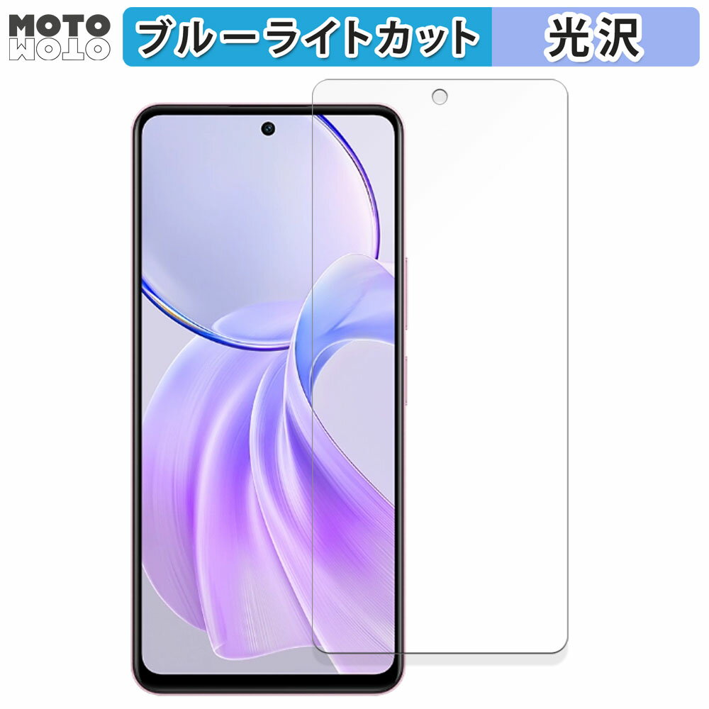 【ポイント2倍】 保護フィルム vivo Y100i 5G 向けの ブルーライトカット フィルム 曲面対応 光沢仕様 日本製