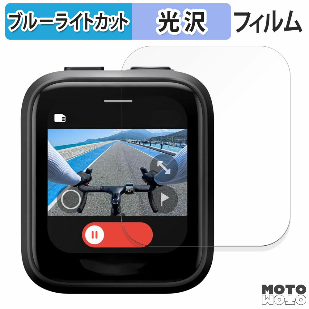 保護フィルム Insta360 GPS プレビューリモコン (CINSAAVG) 向けの ブルーライトカット フィルム 曲面対応 光沢仕様 日本製
