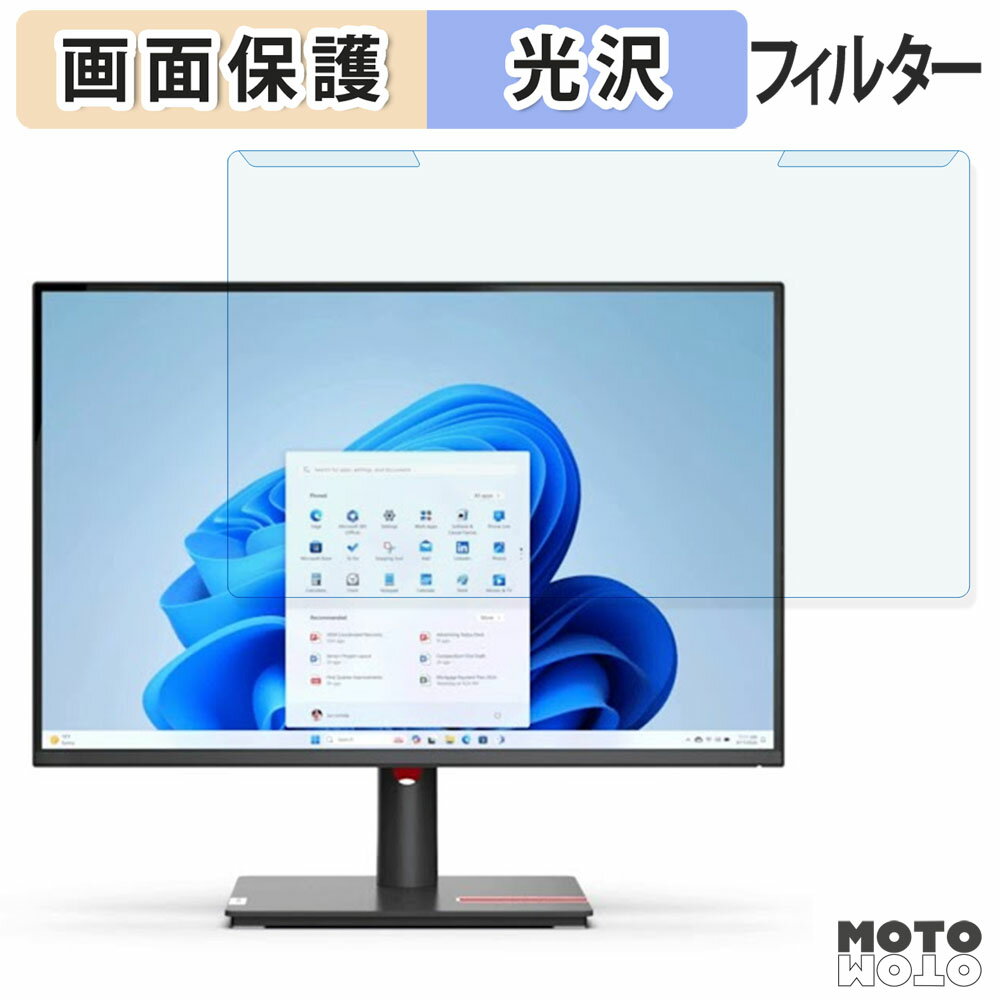 取り外し簡単 Lenovo ThinkVision T24d-30 ブルーライトカット フィルター 光沢仕様 液晶保護 プロテクター