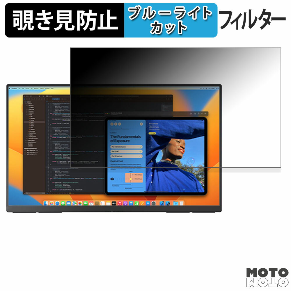 ?InnoView モバイルモニター PM608 覗き見防止 プライバシーフィルター ブルーライトカット 保護フィルム アンチグレア タブ・粘着シール式