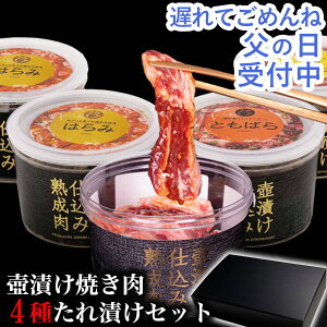 【父の日 遅れてごめんね】 肉 プレゼント ギフト カルビ はらみ 焼肉セット ハラミ 訳あり 福袋 ギフト 焼肉 焼き肉 バーベキュー 食材 BBQ 冷凍食品 壺漬け4種5個焼肉セット 1.6kg 6〜7人前 お取り寄せグルメ お中元