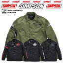 【セール品】SIMPSON【NSW-2208】2022FW秋冬モデルライダーズウインターコーチジャケット中綿入り別売りプロテクター肩 肘 胸 背のポケットありRider 039 s Fall Winter Coach Jackets NORIXシンプソンジャケット