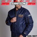 30%OFFセール品カラーサイズが合えばお買い得SIMPSON【NSW-1907】シンプソンウインタージャケットRETRO ARMY BOMBER JACKETレトロアーミーボマージャケット標準装着プロテクター背中(A-Type )2019秋冬モデルNORIXシンプソン