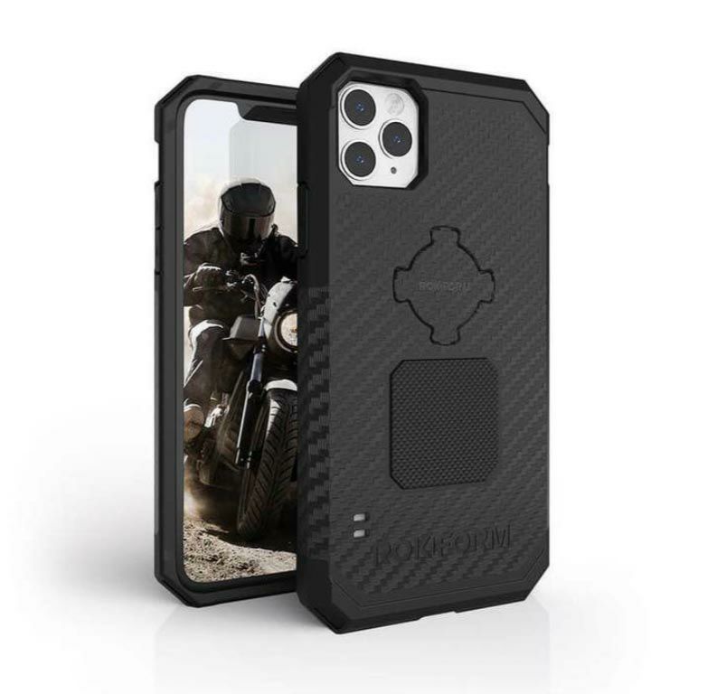 ロックフォーム ROKFORM iPhone11-Pro Rugged ケース ブラック 306601P スマホケース バイク用 ワイヤレス充電対応