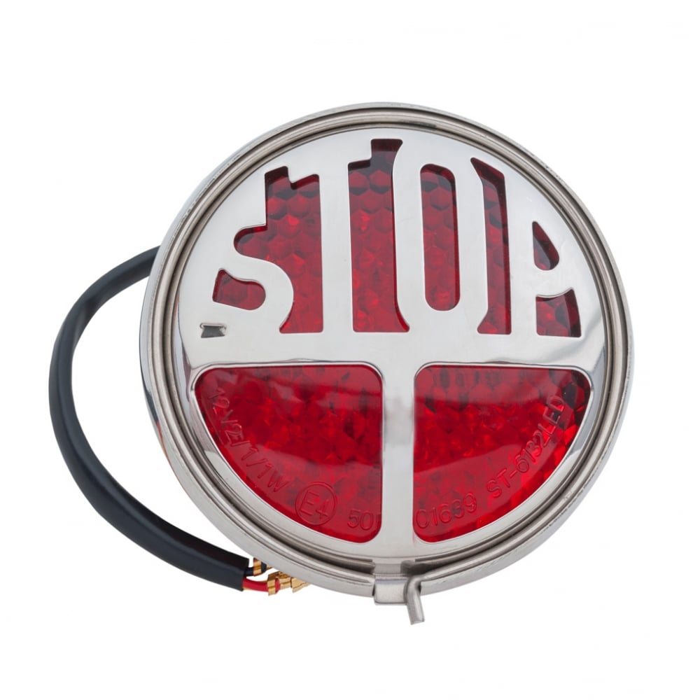 Motone クラシックミラースタイル・テールライトユニット STOPデザイン ポリッシュ