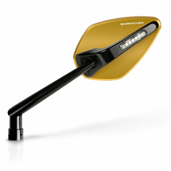 バラクーダ(Barracuda) ウィンカー一体型ハンドルバーマウントミラー SKIN XN INDICATOR ゴールド SKIN..