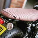 Motone(モートーン) The Viper Skinny Ribbed シート ストリートツイン/カップ/スクランブラー ボンネビルT100/T120 水冷 ブラウン