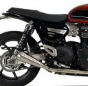 トライアンフ スピードツイン/スラクストン 17-21- スリップオン マフラー シルバー イクシル(2)