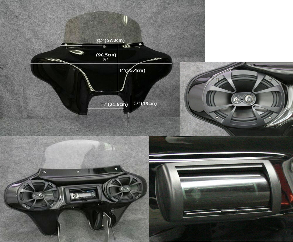 TSU バットウィング6x9 フェアリング with フルステレオ サーフェイサー仕上げ XVS650 V-Star クラシック/シルバラード 98-13