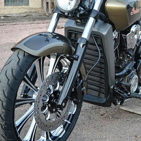 Indian Scout Outrider ハニカムラジエターガード ブラック Klock Werks