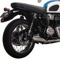 T100/T120 プレデター ショート ポリッシュ スリップオンマフラー トライアンフ 水冷 ブリティッシュカスタム