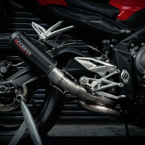 トライアンフ ストリートトリプル 765S/R/RS2017〜22 スリップオンマフラー カーボン 