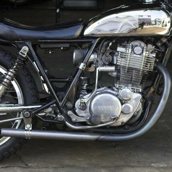ヤマハ SR400/500 オールドスタイル手曲げマフラー ベアメタル モーターロック