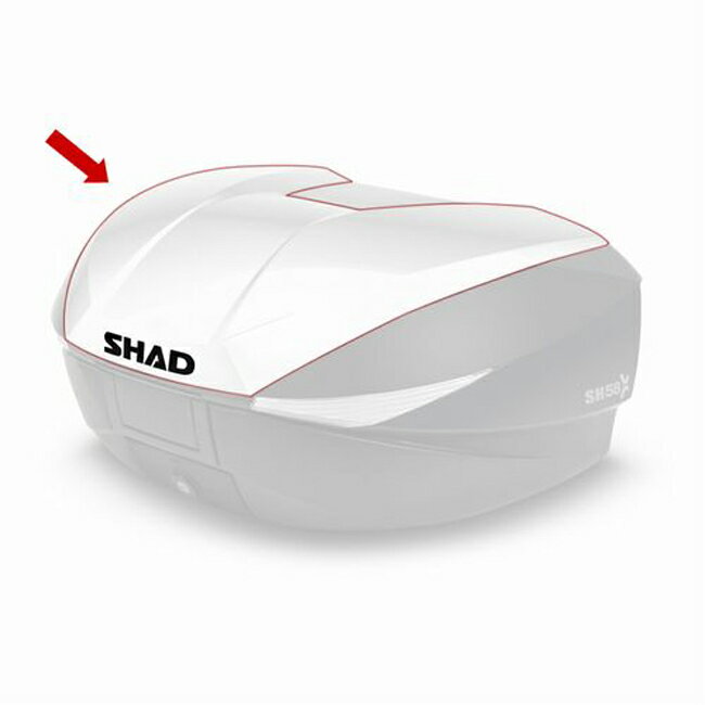 SHAD SH58X トップケース用 カラーパネル　ホワイト/チタニウム/ブラックメタル(2)