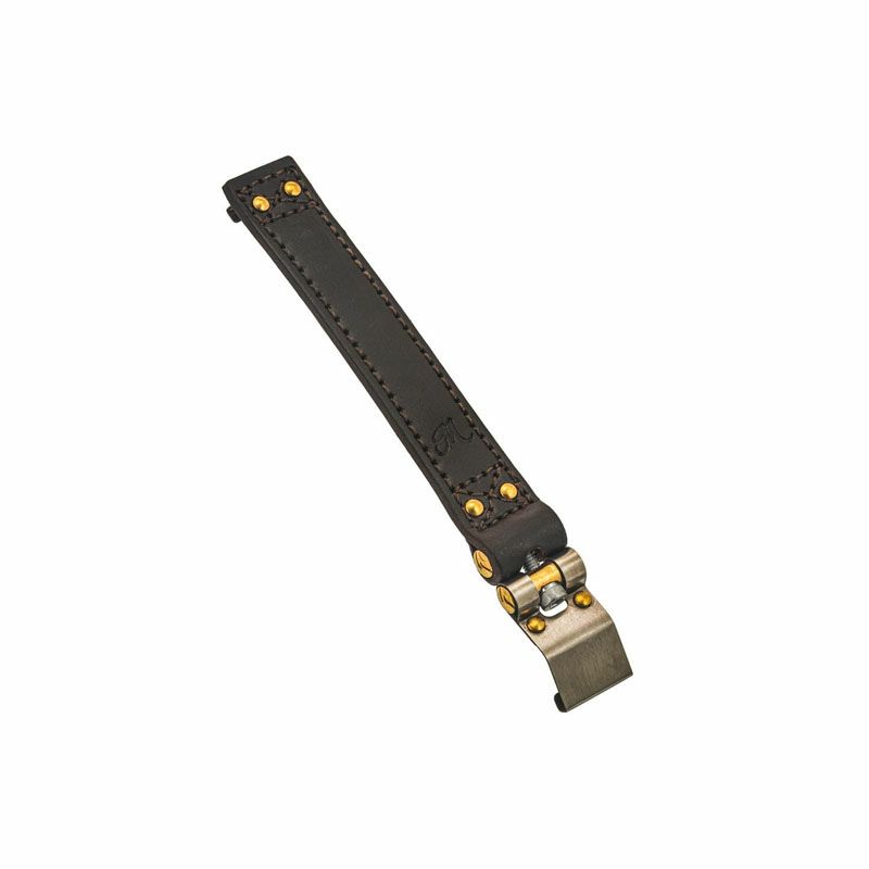 トライアンフ ボバー スピードマスター バッテリー 固定バンド ストラップ ブラウンレザー＆ブラス Motone