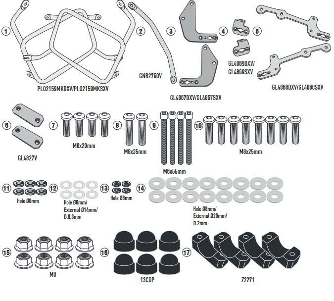 トレーサー9/9GT/9GT+ 21-24 MONOKEY CAM-SIDE サイドケースホルダー GIVI