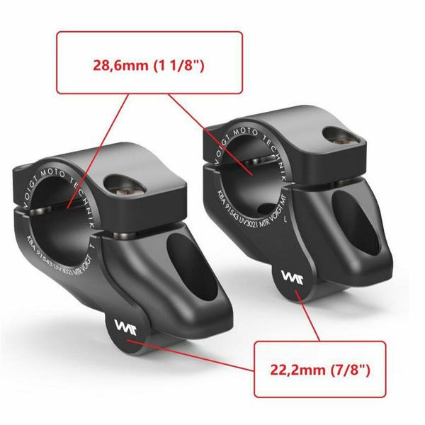 Z650RS 21- ファットバー変換用ハンドルバーライザー 30mm UP 21mm Offset ブラッ...