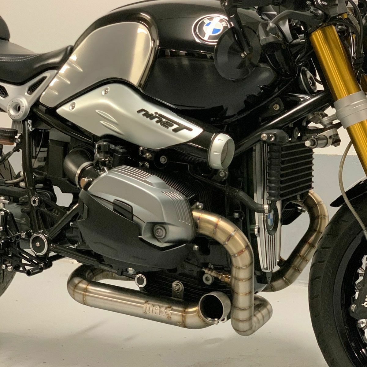 BMW RnineT 2in1 Come Back ステンレス フルエキゾーストマフラー マルチウェルド サテン(レーシング) MASS Exhaust