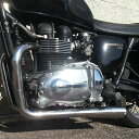 トライアンフ 空冷ボンネビル ステンレス2in2Under-Engine フルエキゾーストマフラー マットブラック MASS Exhaust(2)