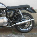 トライアンフ 空冷ボンネビル ステンレス ボトルスリップオンマフラー サテン MASS Exhaust(2)