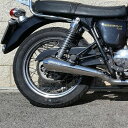 トライアンフ 空冷ボンネビル ステンレス Tromb スリップオンマフラー ポリッシュ MASS Exhaust(2)