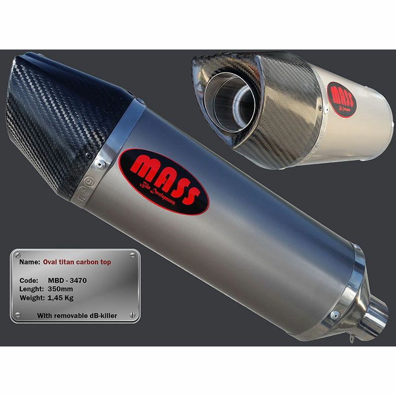 ドゥカティ 748/916/996/998 オーバルチタン スリップオンマフラー カーボンチップ MASS Exhaust