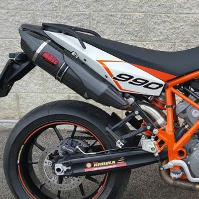 KTM 950/990 SMR オーバルカーボン スリップオンマフラー MASS Exhaust